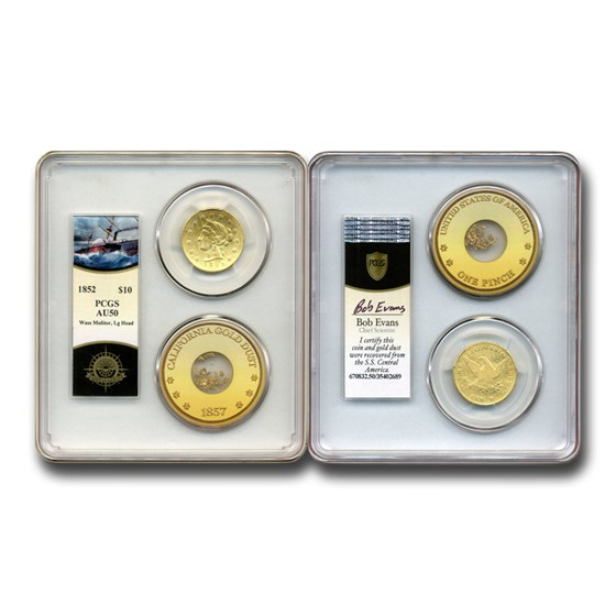 1852 $10 $10 Gold Wass Molitor AU-50 PCGS (SS Central America) 1852 $10 $10 Gold Wass Molitor AU-50 PCGS (SS Central America)